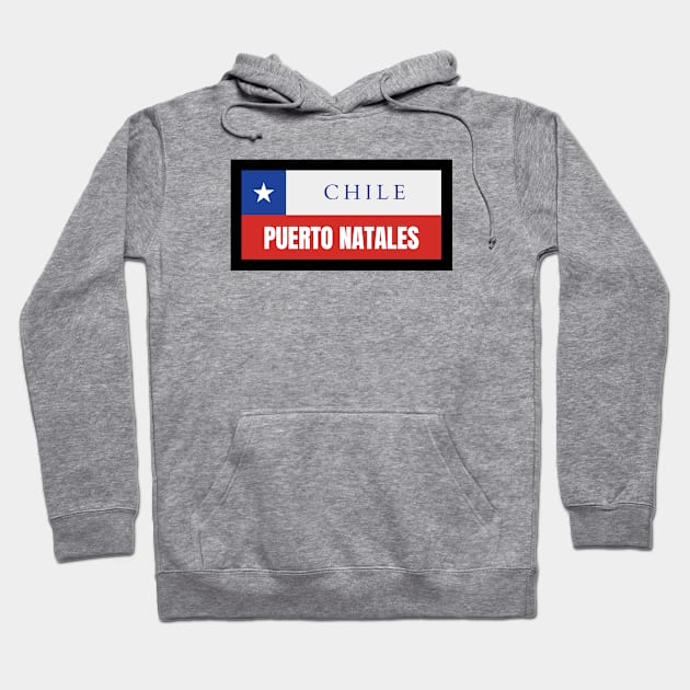 Puerto Natales City in Chile Flag Hoodie by aybe7elf